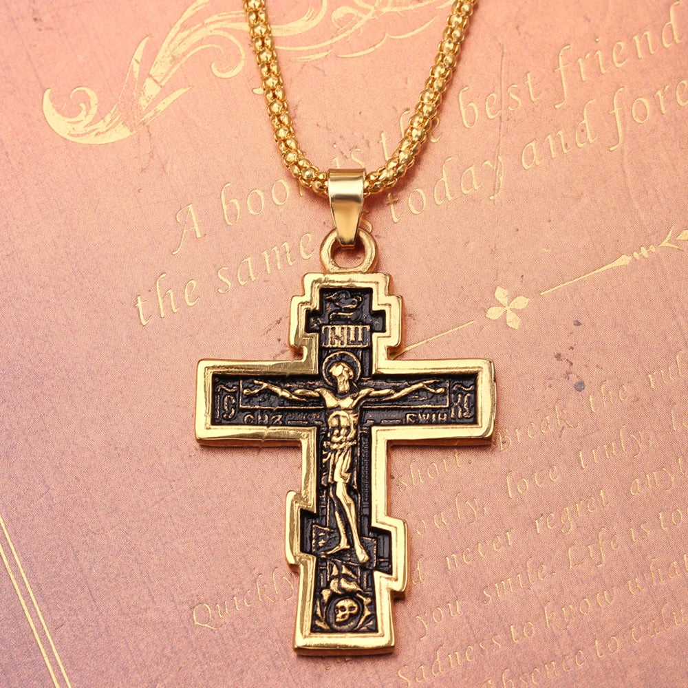 Orthodox Cros Pendant Necklace\