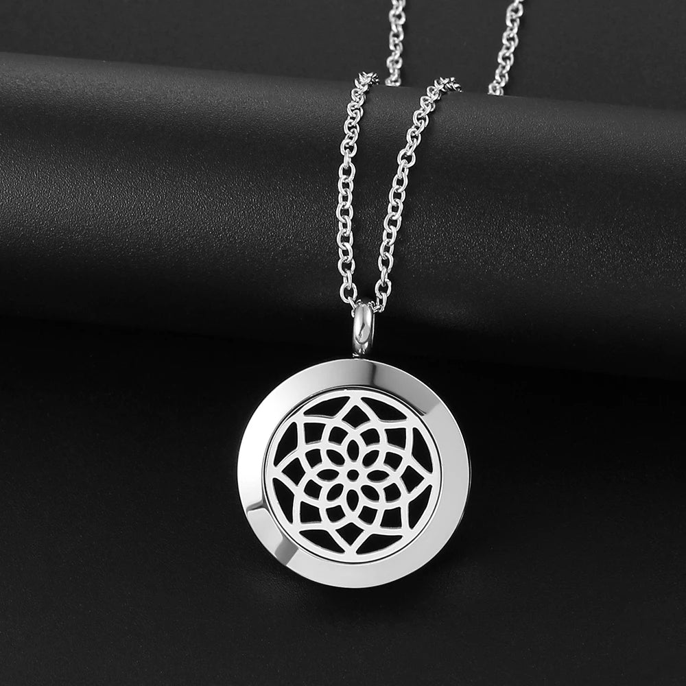 St. Benedict necklace 316L stainless steel pendant and diffuser