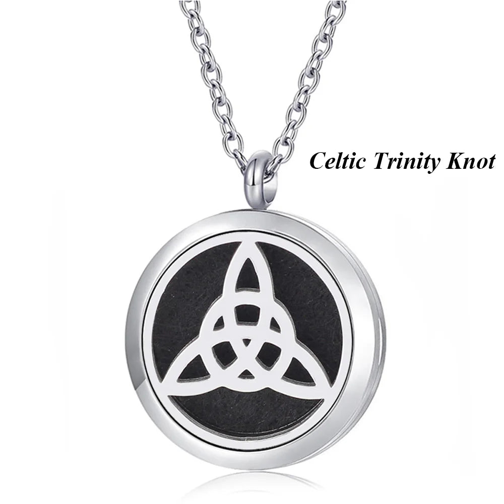 St. Benedict necklace 316L stainless steel pendant and diffuser