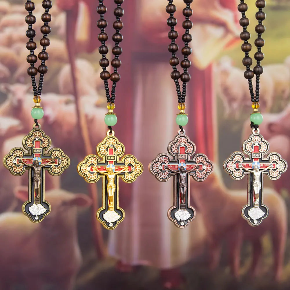 Orthodox Rosary Necklace and Cross Pendant