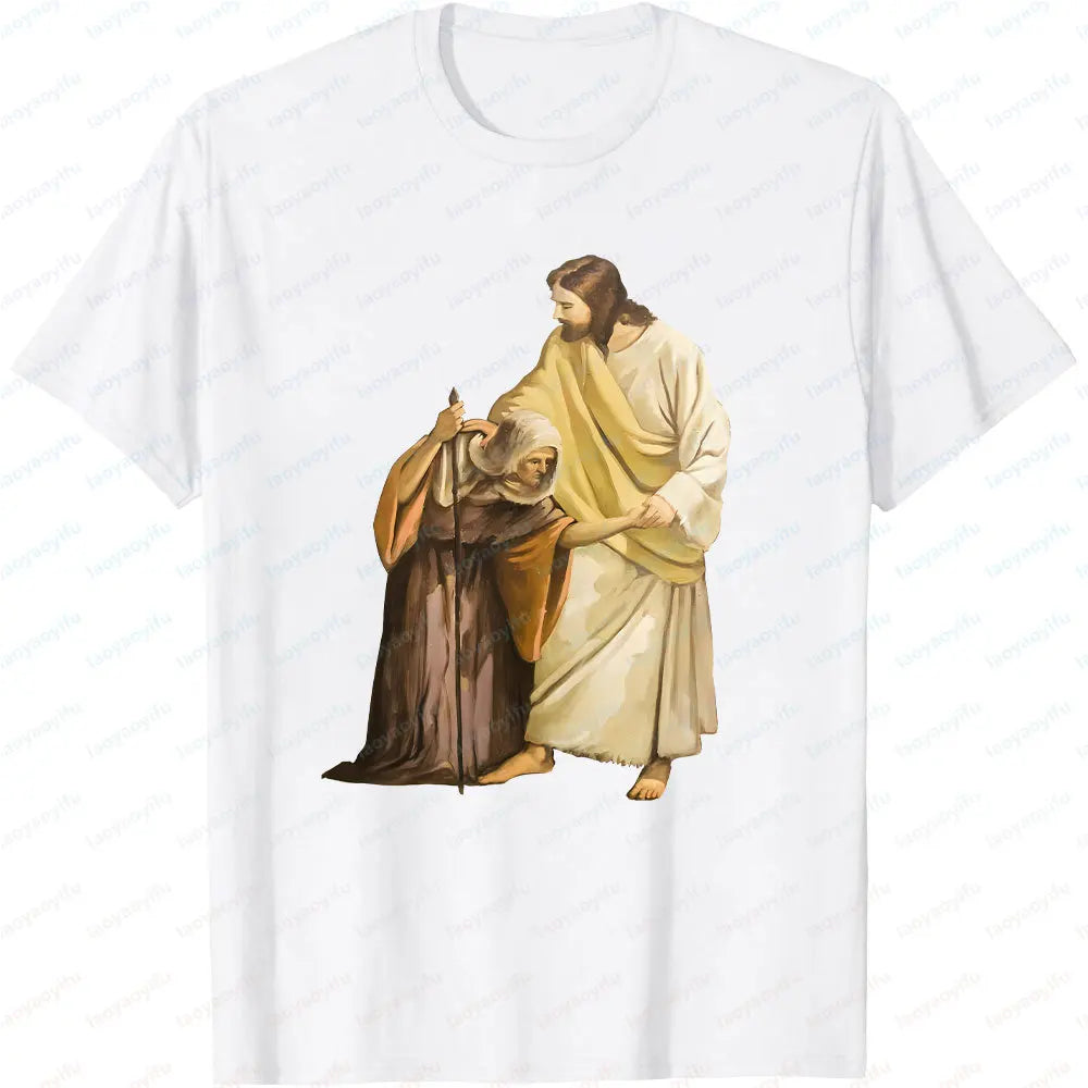 Jesus Christ Pantocrator Icon Sinai Orthodox  Printed T-Shirt
