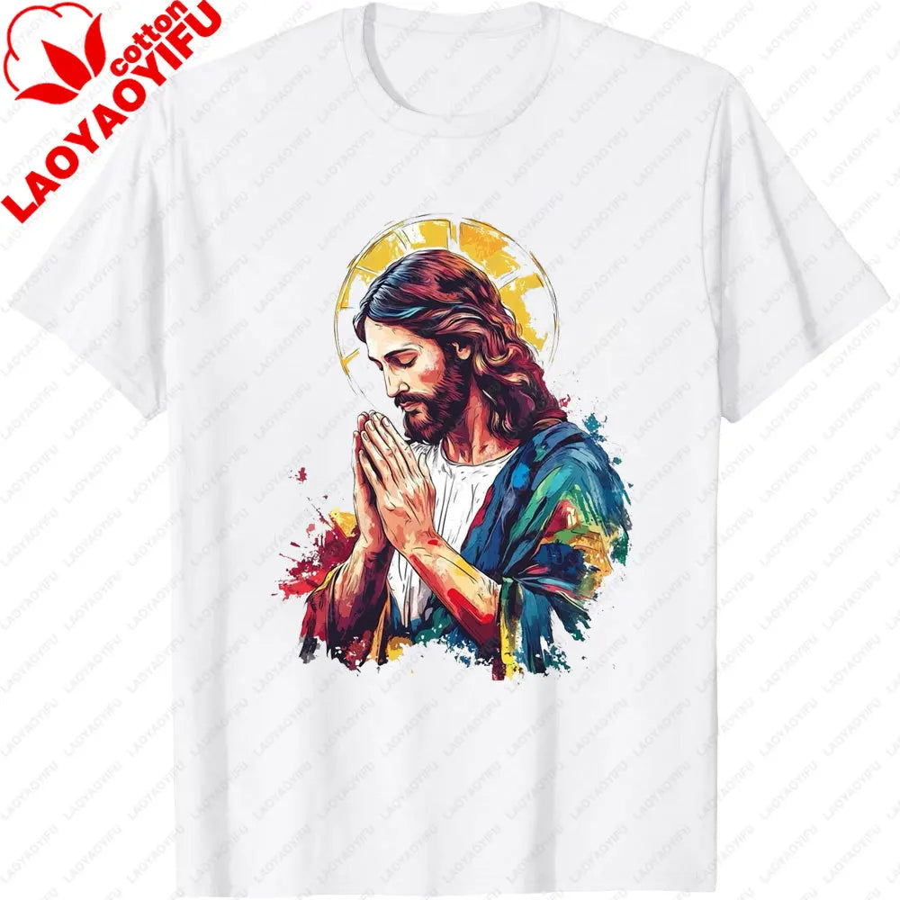 Jesus Christ Pantocrator Icon Sinai Orthodox  Printed T-Shirt