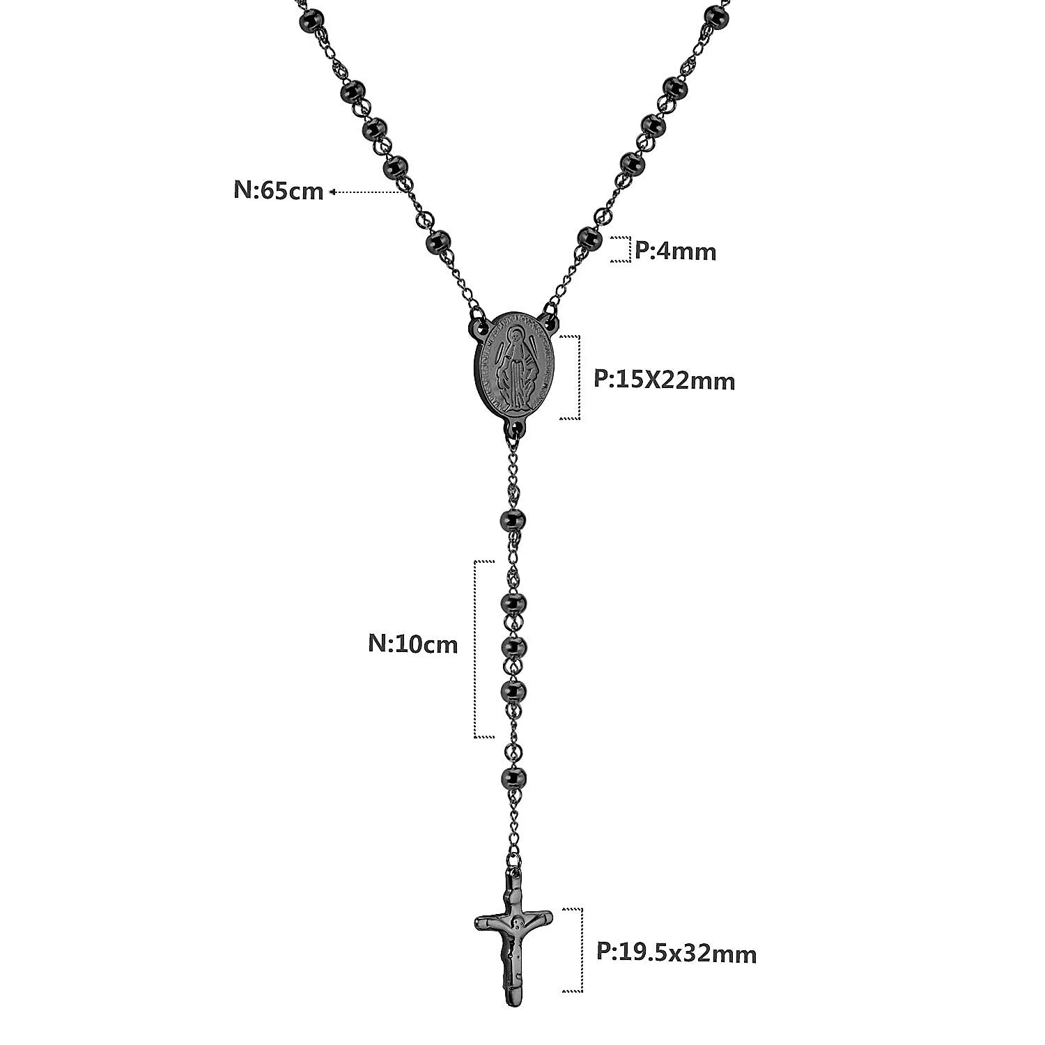 Black and Gold Large Beaded Rosary