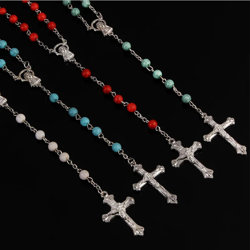 8mm Beaded Turquoise rosary