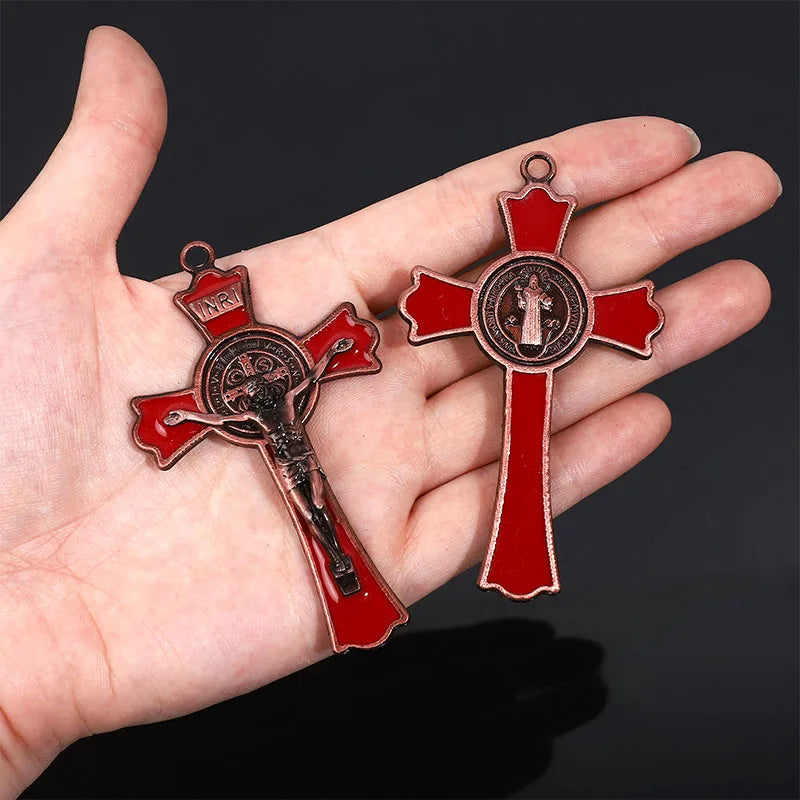 Large St Benedict Enamel Cross