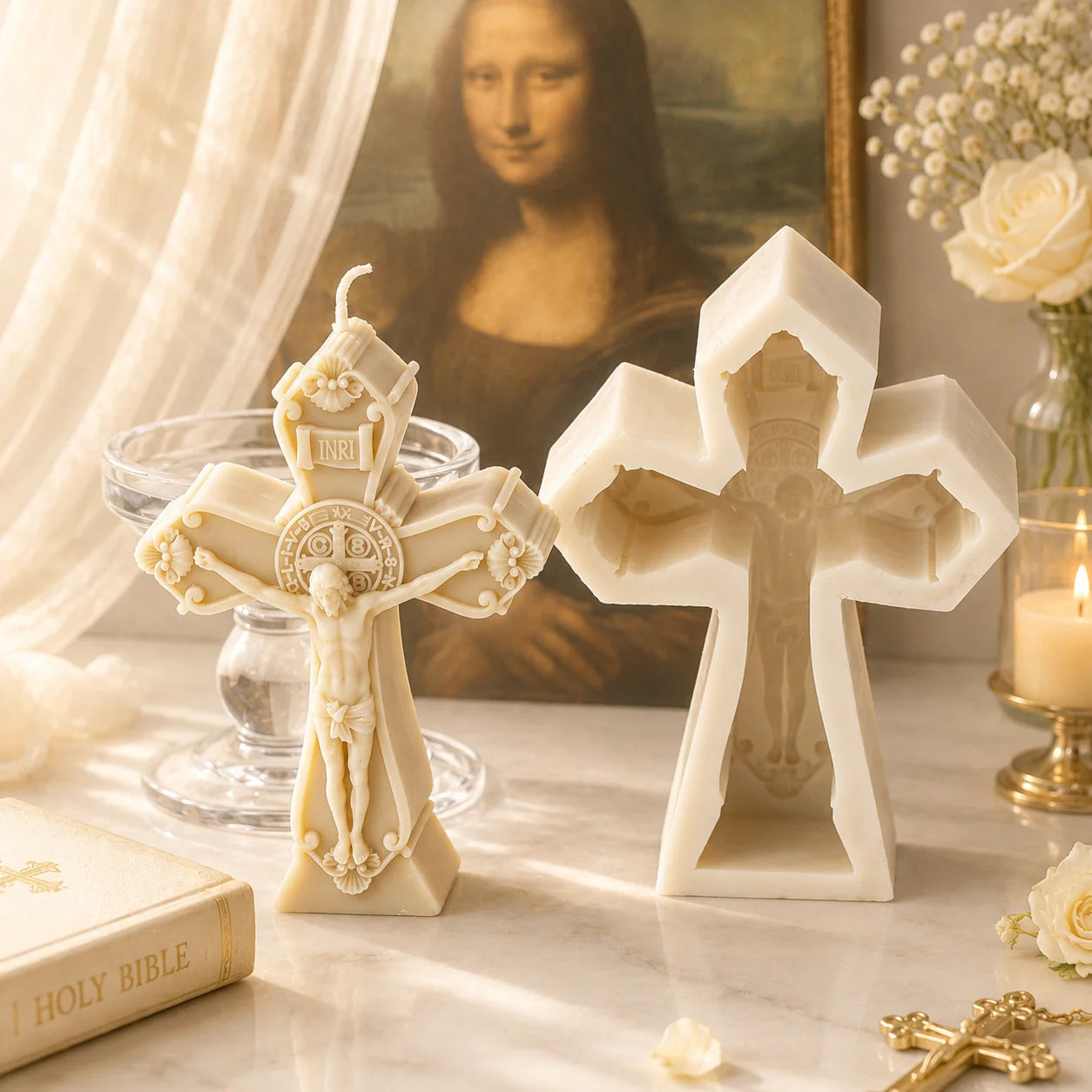 3D Soy Cross Candle
