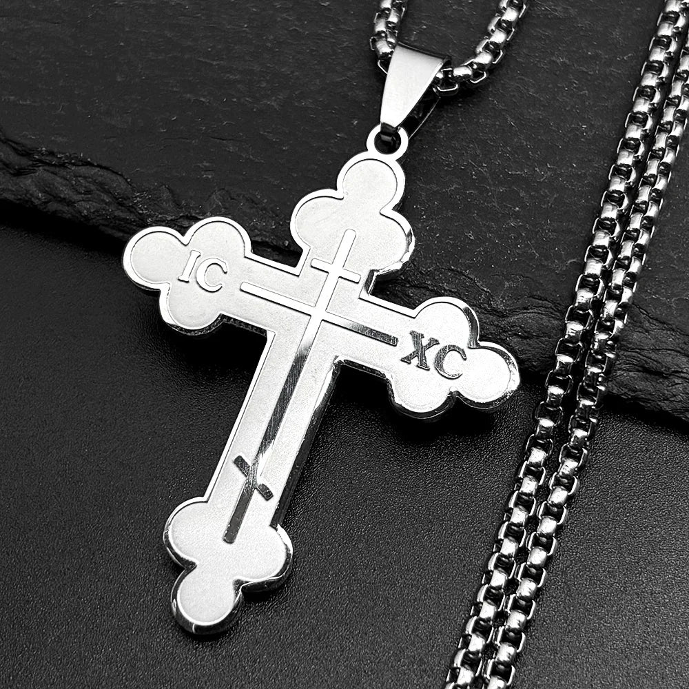 Stainless Steel Cross Pendant Necklace