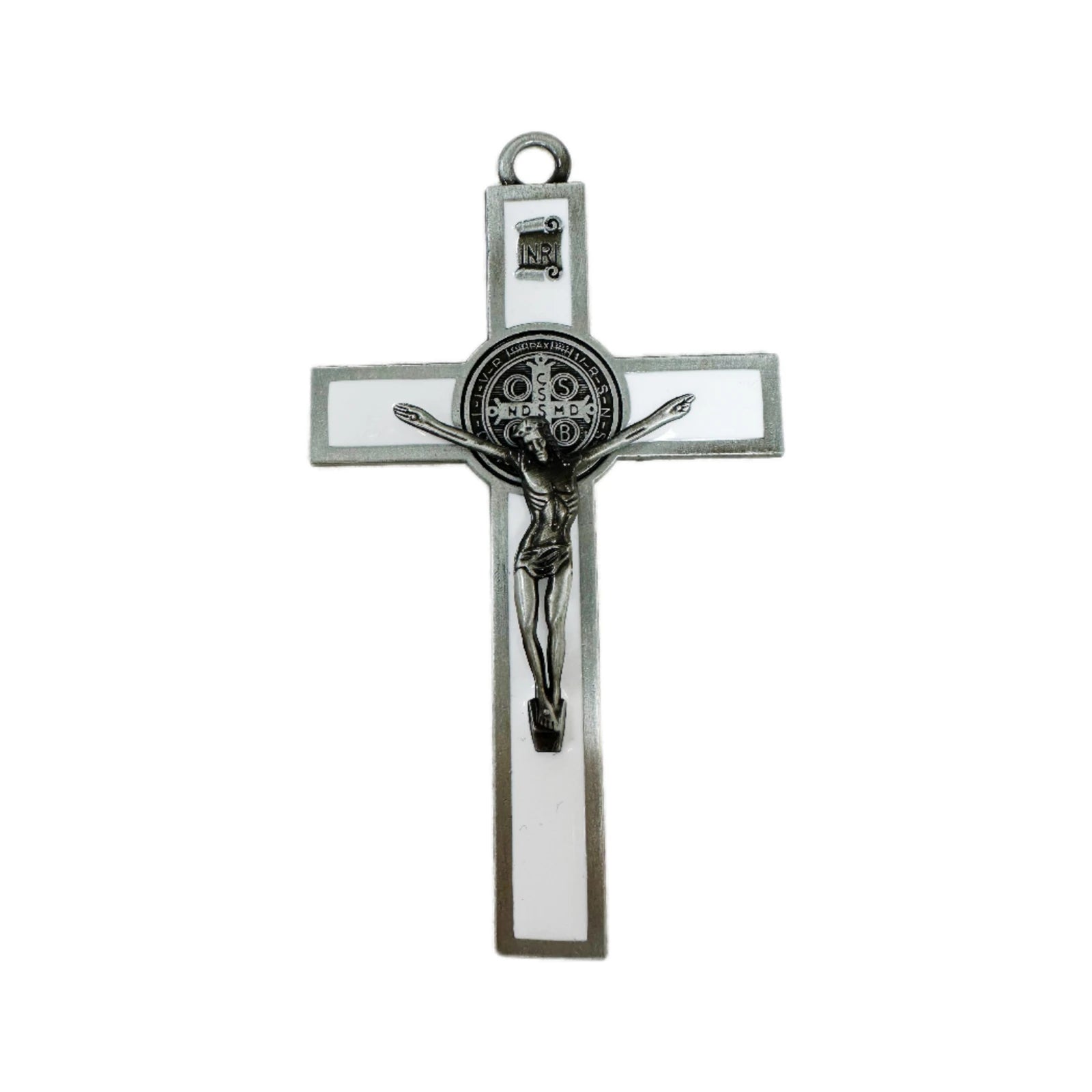 Crucifix Wall Cross-St. Benedict Wall Art-5.0X2.7 Inch Enamel
