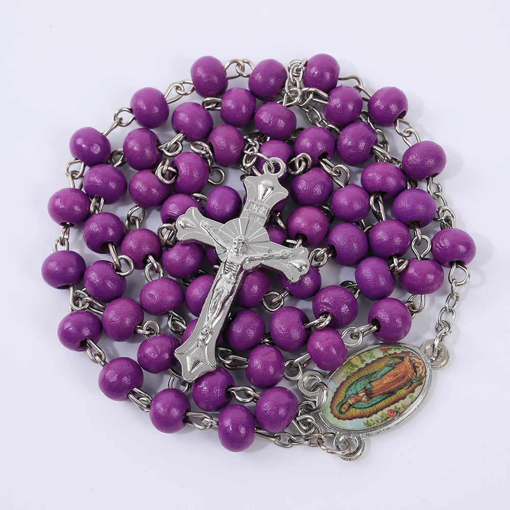 Blue Rosary  6MM Wooden Bead