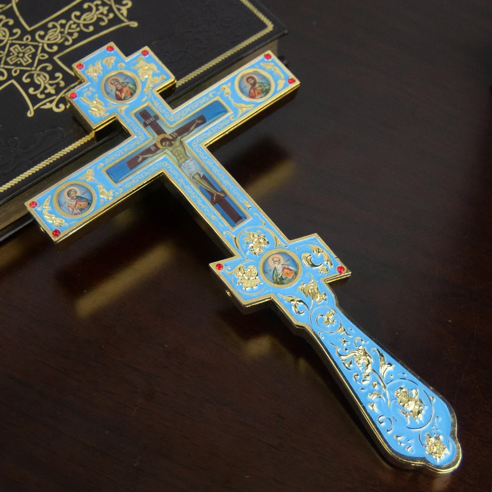 Orthodox Cross with Base Home Desktop Decor Decoration