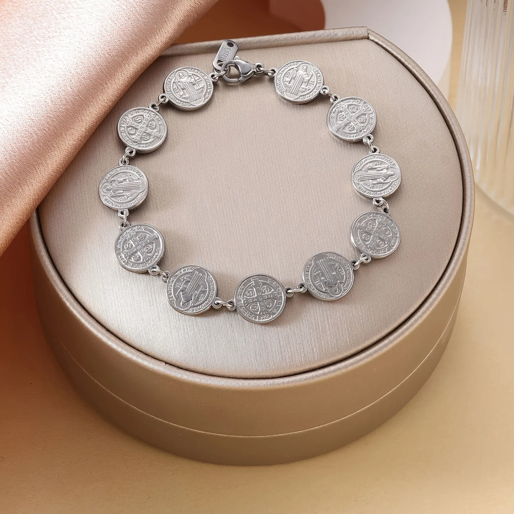 Saint Benedict 11 Pieces Medal Protection Bracelet
