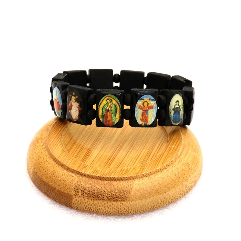 Holy Icon Rosary Bead Bracelet