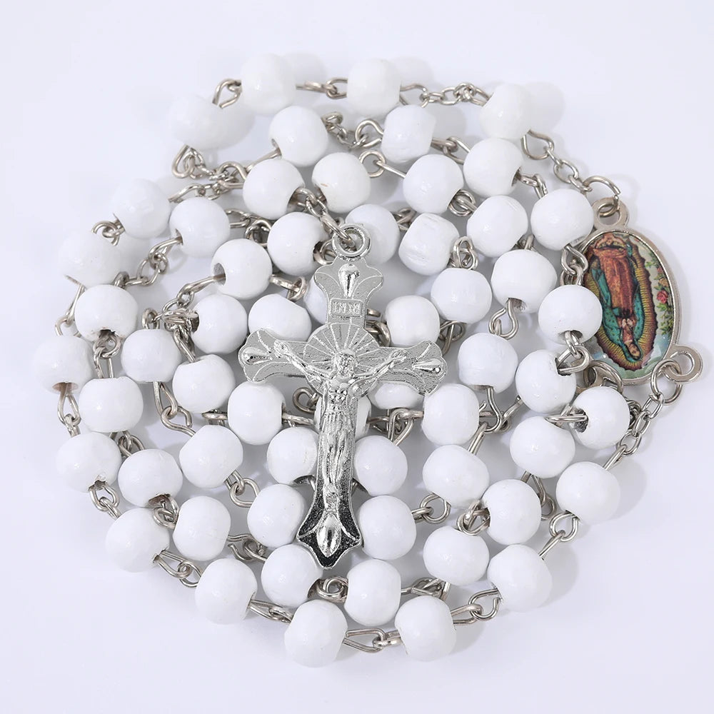 Blue Rosary  6MM Wooden Bead