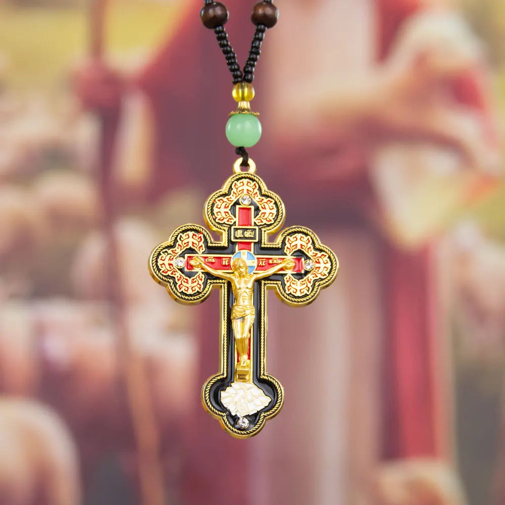 Orthodox Rosary Necklace and Cross Pendant