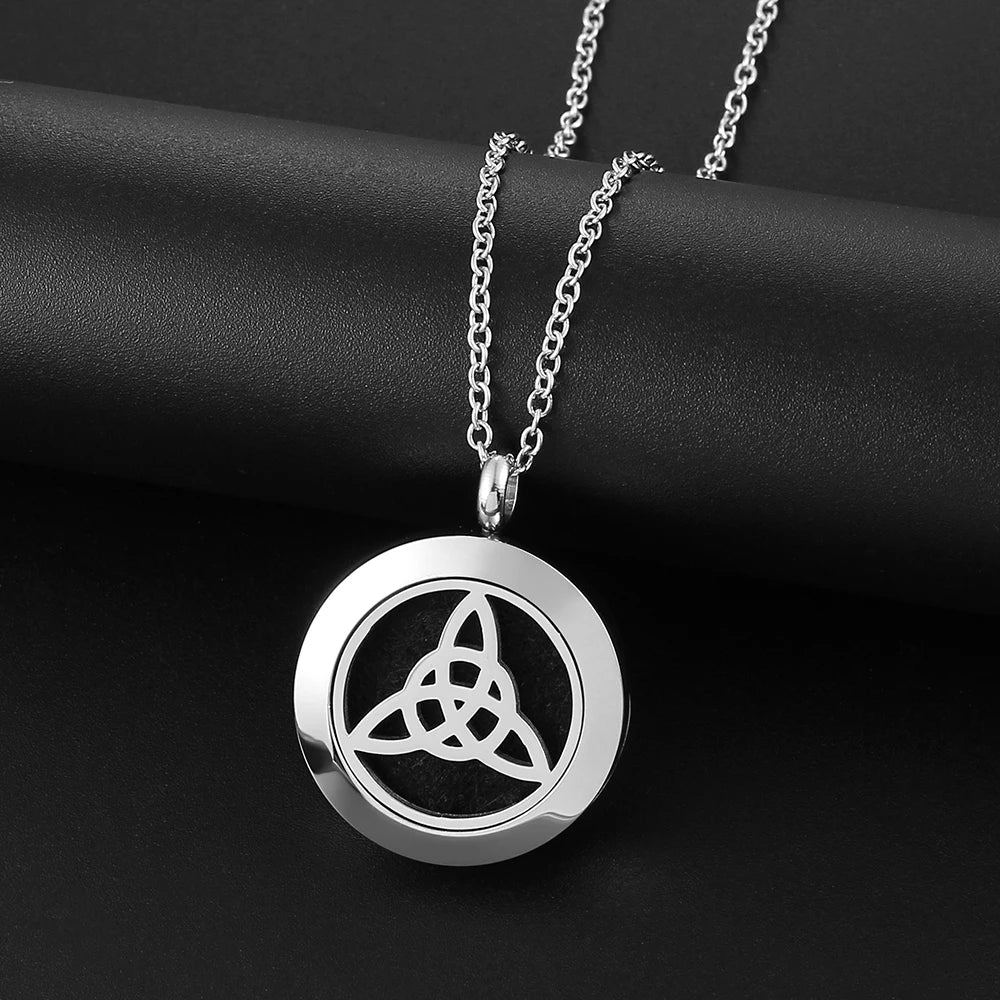 St. Benedict necklace 316L stainless steel pendant and diffuser