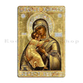 Mary And Jesus Icon Art Metal Sign Painting