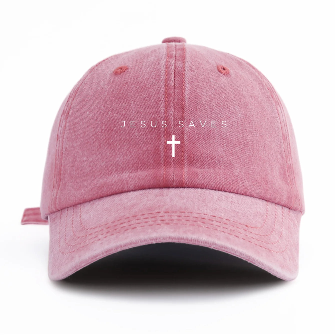 JESUS SAVES Print Washed Baseball Cap for Adult
