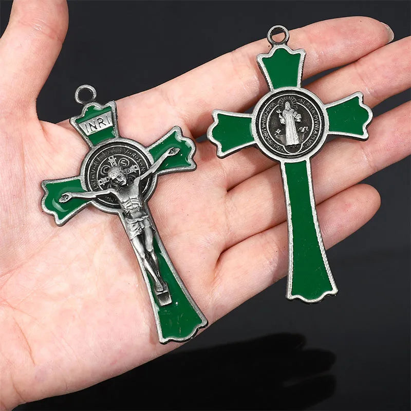 Large St Benedict Enamel Cross