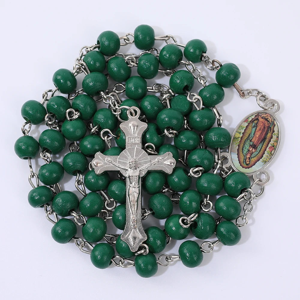 Blue Rosary  6MM Wooden Bead