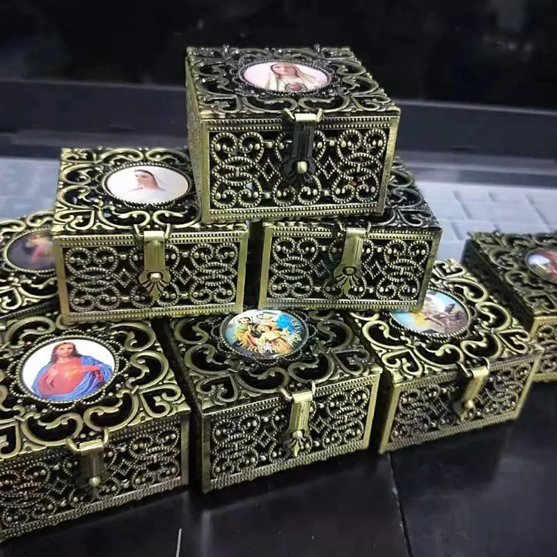 Rosary Beads Box with Lid Organizer Container