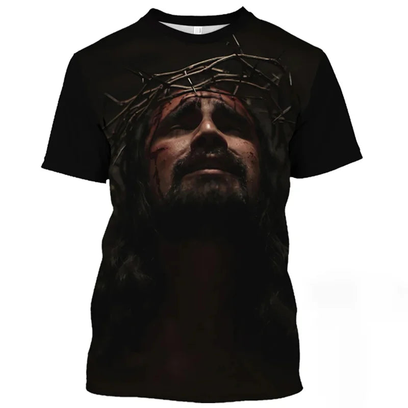 Jesus Christ Pattern T Shirt  3D