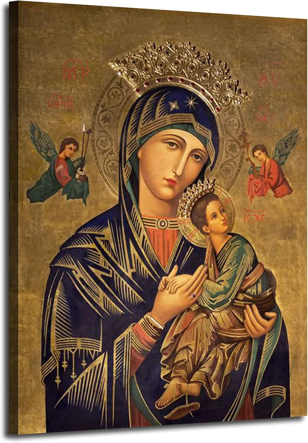 Russian Orthodox Icon Picture of Our Lady of Perpetual Help Wall Decor