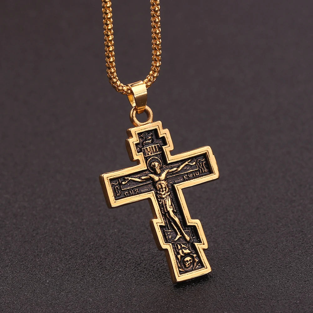 Orthodox Cros Pendant Necklace\