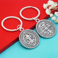 2PCS 2.64INCHES St Benedict Medal Keychains Key Rings 3 colors