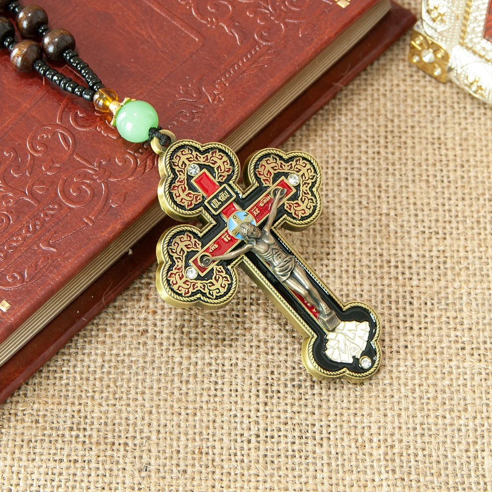 Orthodox Rosary Necklace and Cross Pendant