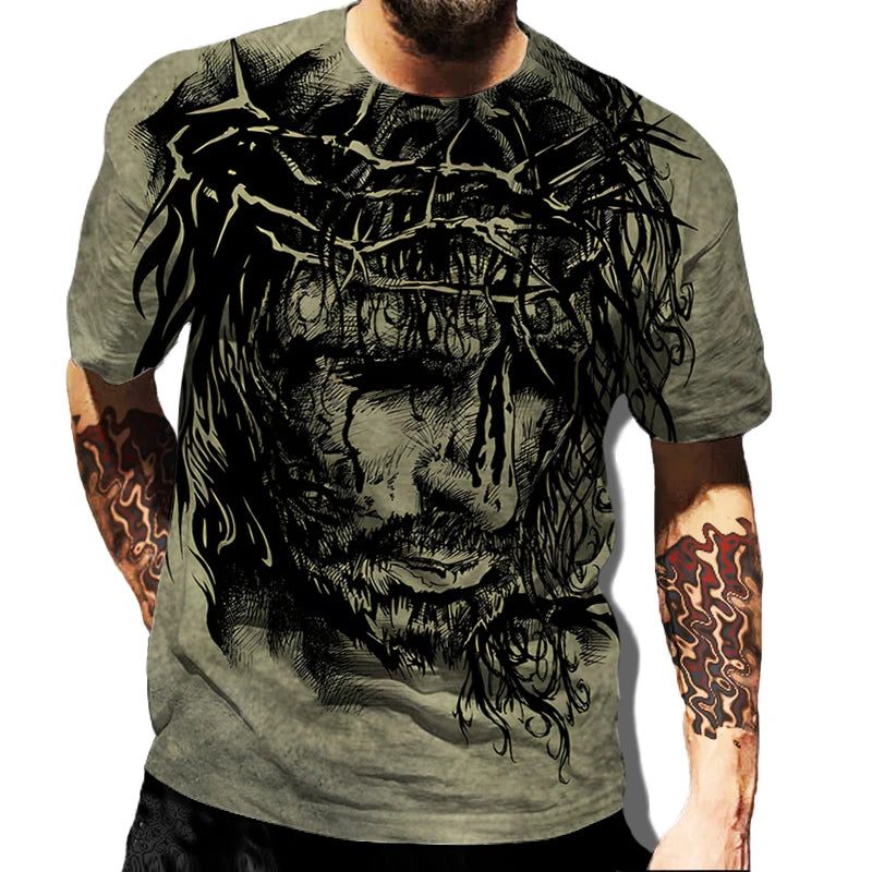 Jesus Christ Cross 3d Printed T-shirts