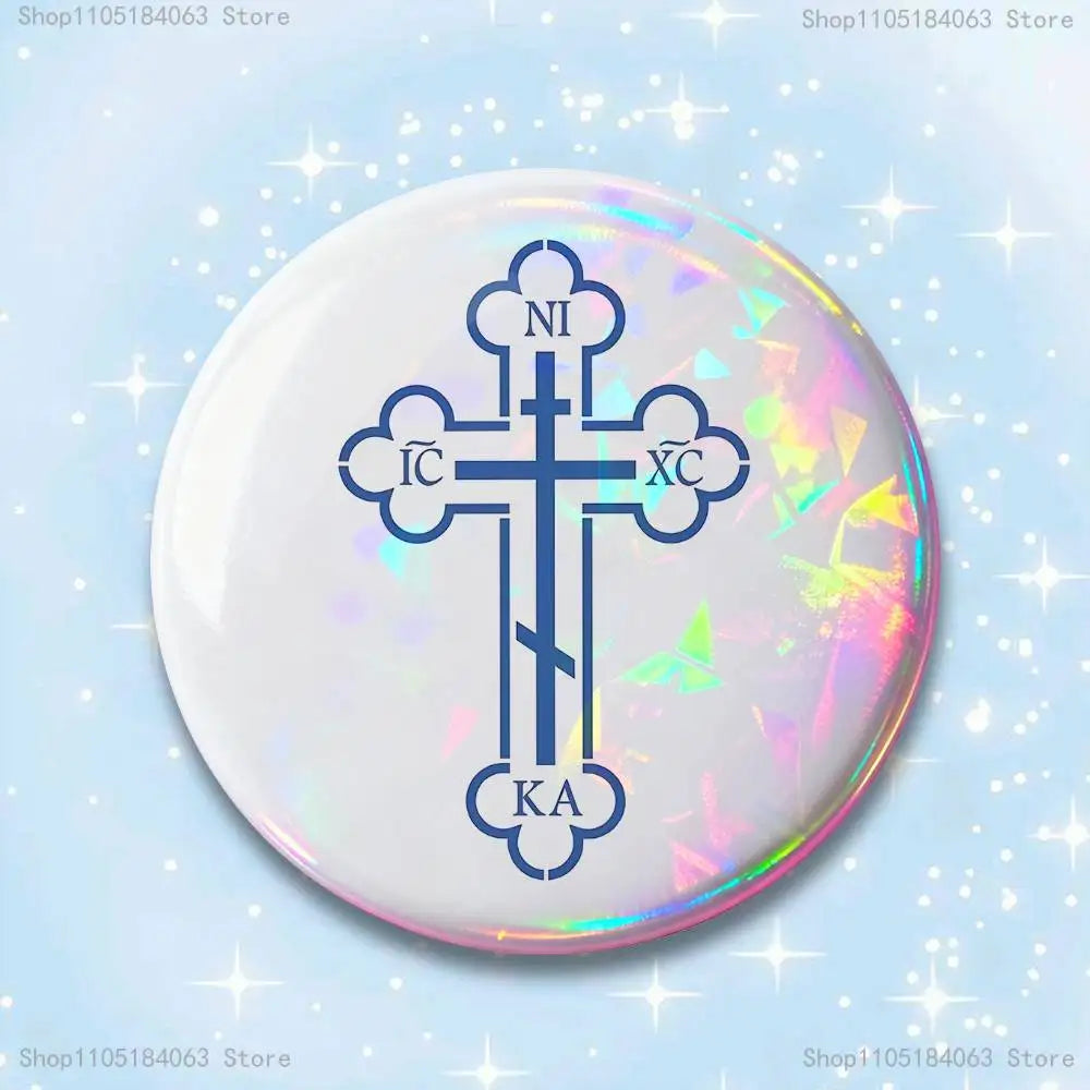 Orthodox Enamel Pin Round Brooch multiple designs