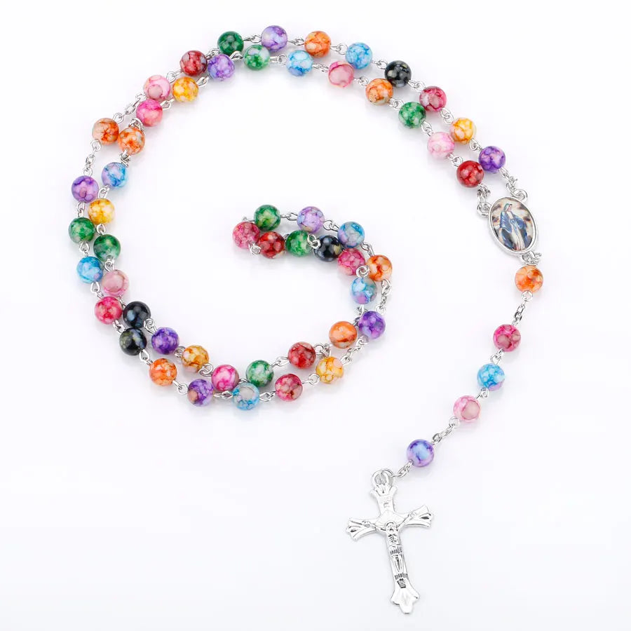 Colorful Acrylic Beaded Rosary