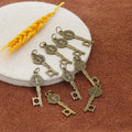 9pcs 12.5x33MM Saint St Benedict Medal Key Charm