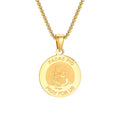 Padre Pio Coin Pendant Necklace
