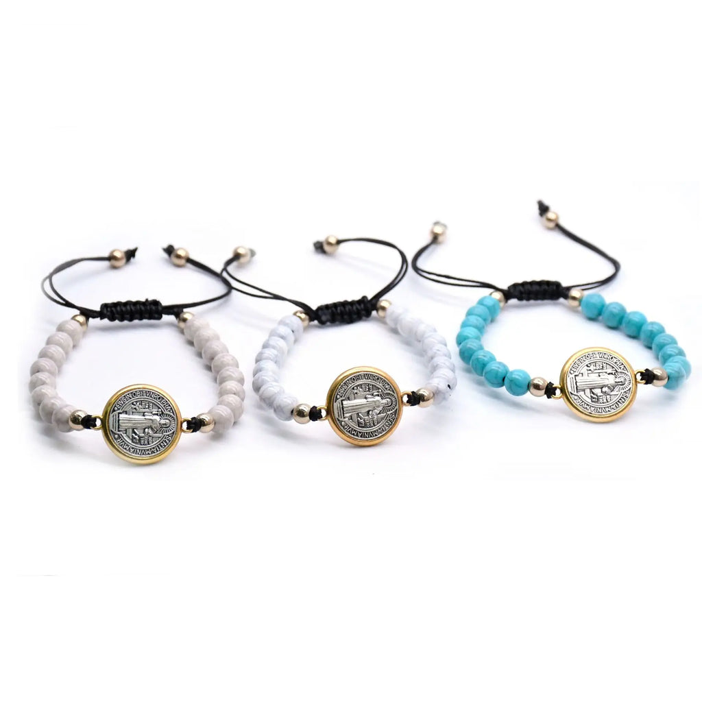 St. Benedict Rosary Beaded Bracelet