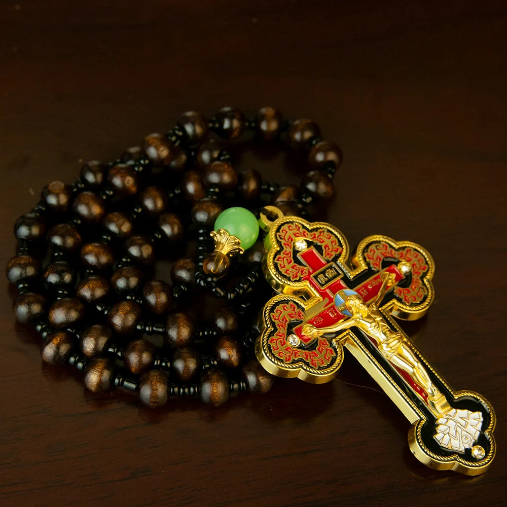 Handcrafted  Cross Pendant with Jerusalem Medal and Crucifix
