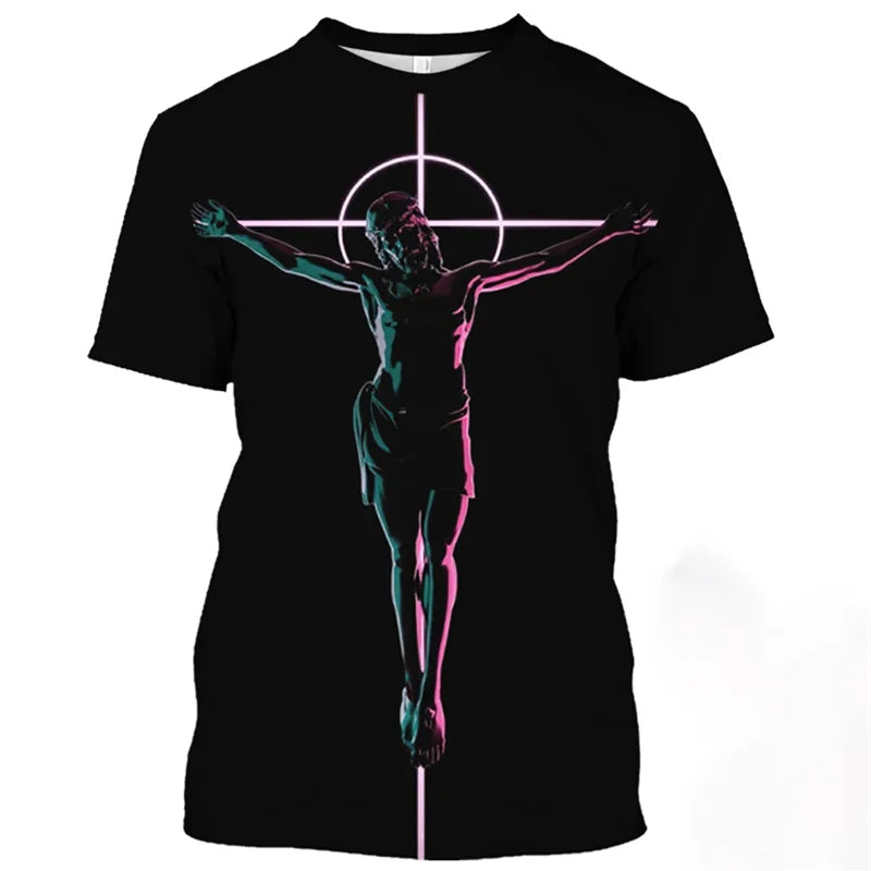Jesus Christ Pattern T Shirt  3D