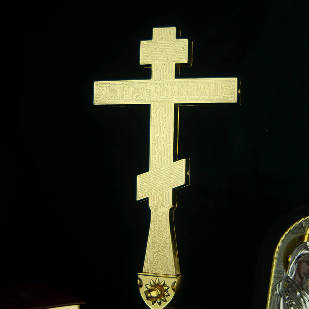 Orthodox Cross with Base Home Desktop Decor Decoration