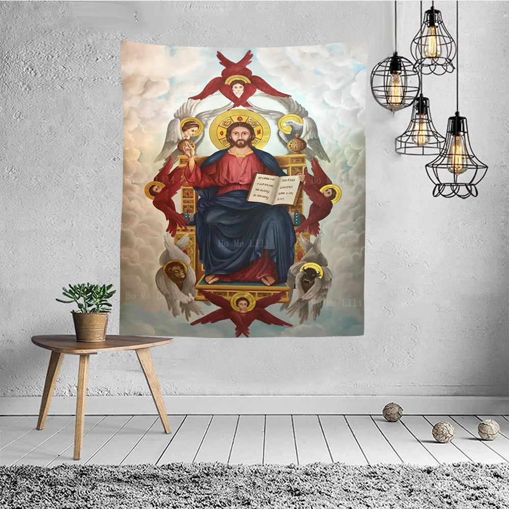 Synaxis Of The Archangels Icon of The Tree Of Heavenly Life Tapestry