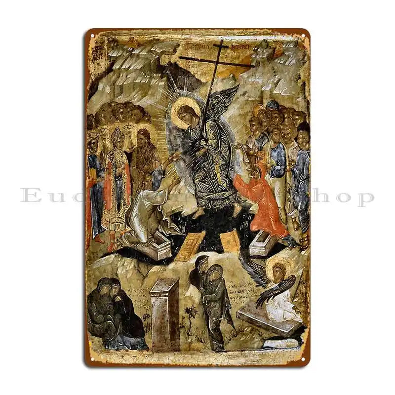 The Resurrection Of Christ Orthodox Icon Metal Plaque