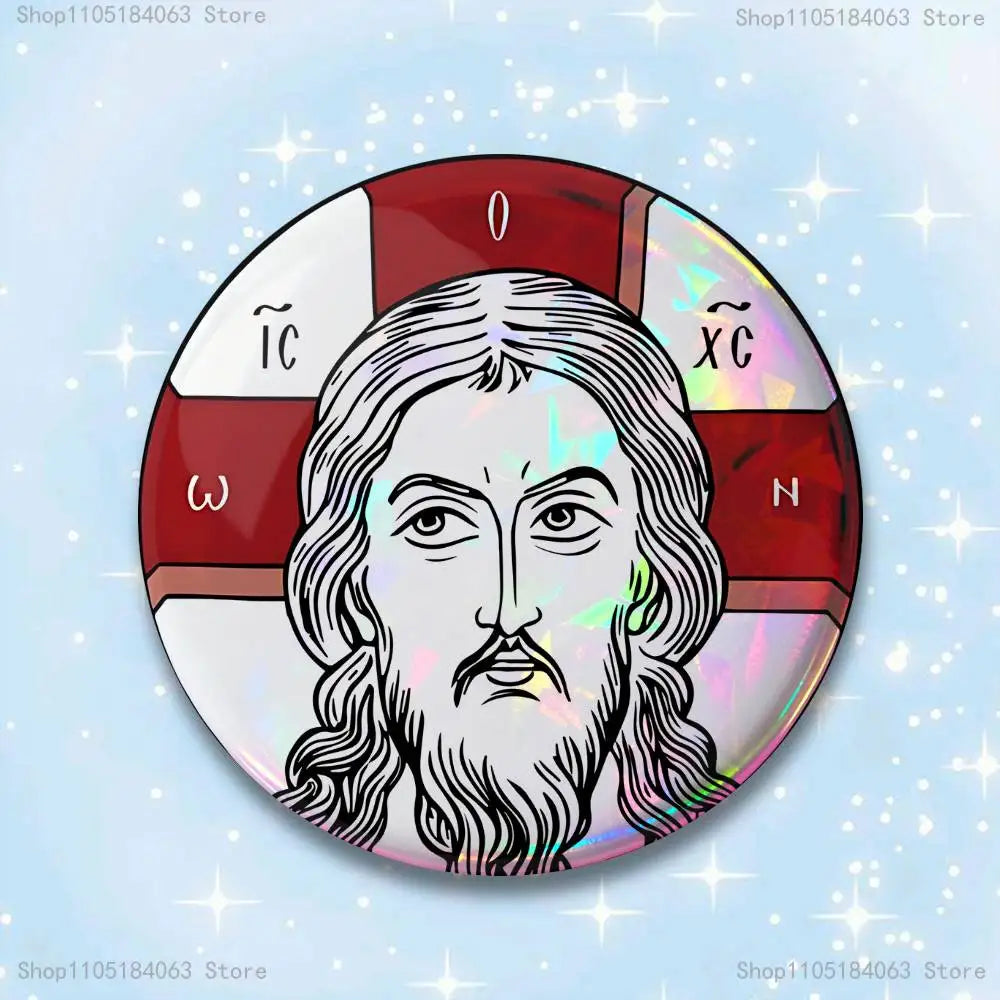 Orthodox Enamel Pin Round Brooch multiple designs