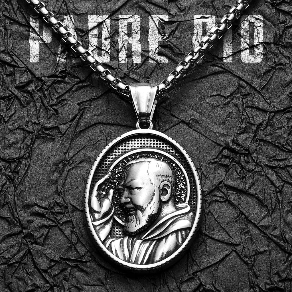 Padre Pio Powerful Amulet Stainless Steel