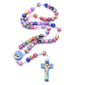 Multicolored Rosary with soft wooden beads