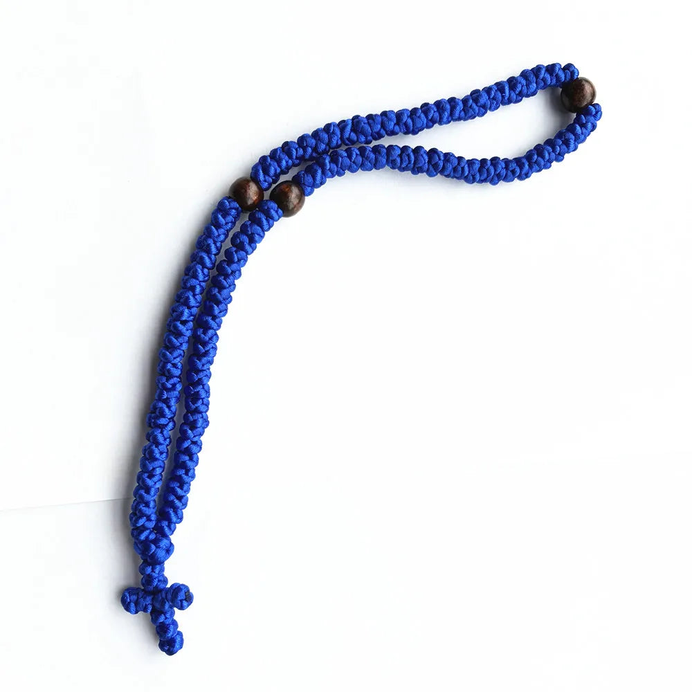 Orthodox Rope Wooden Prayer Beads Rosary Bracelet