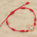 1PCS Red Rope St. Benedict Woven Bracelet