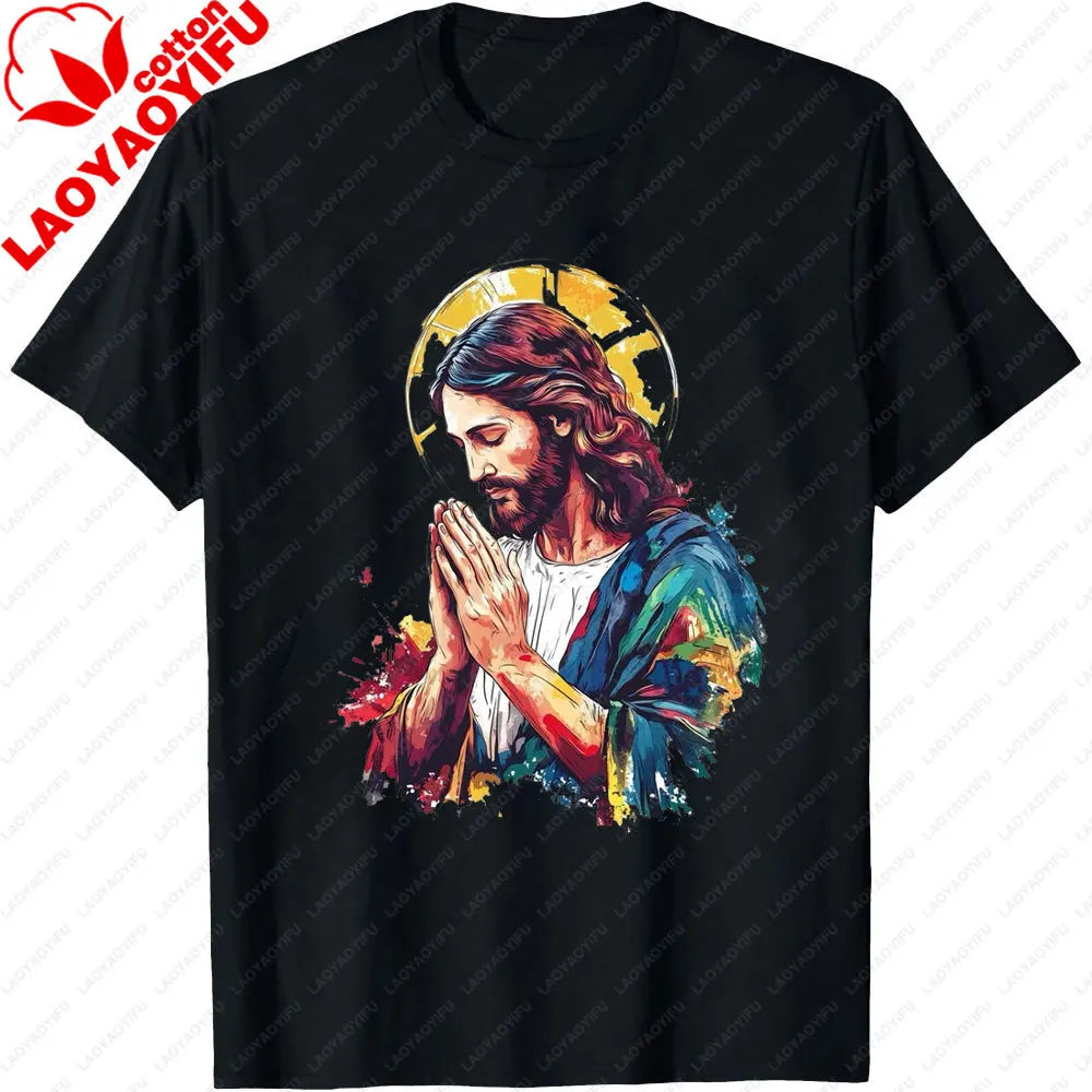 Jesus Christ Pantocrator Icon Sinai Orthodox  Printed T-Shirt