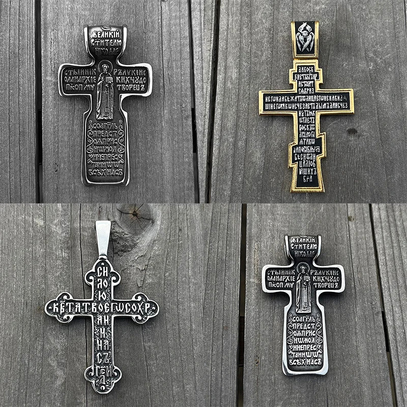 Stainless Steel Eastern Orthodox Pendants