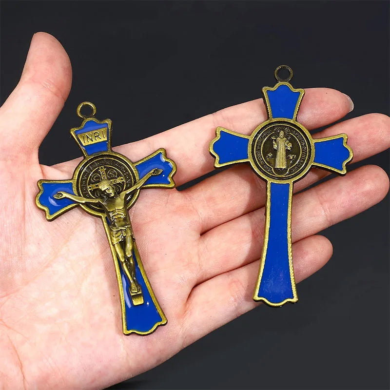 Large St Benedict Enamel Cross