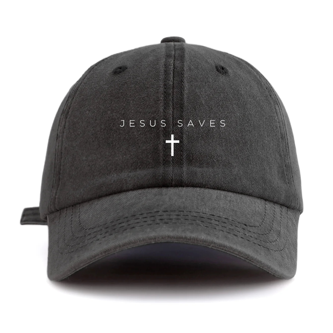 JESUS SAVES Print Washed Baseball Cap for Adult