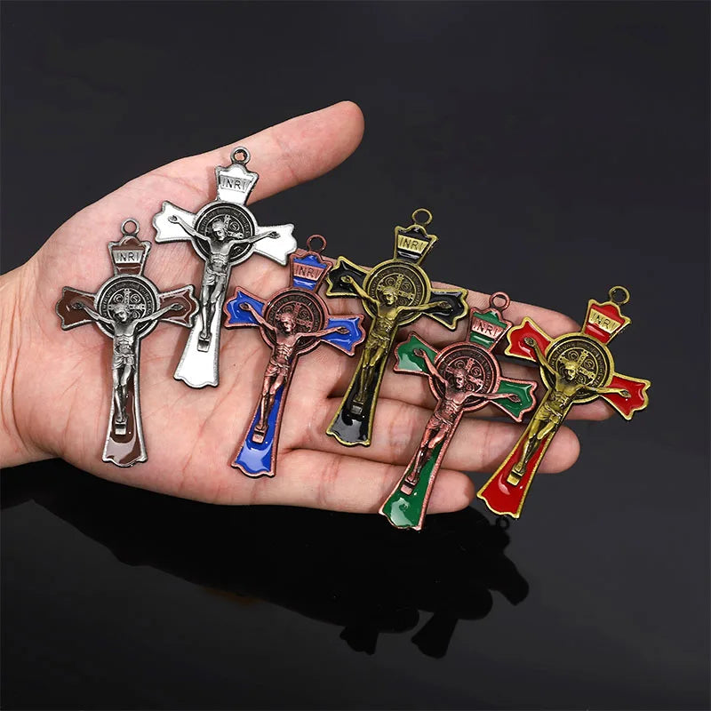 Large St Benedict Enamel Cross